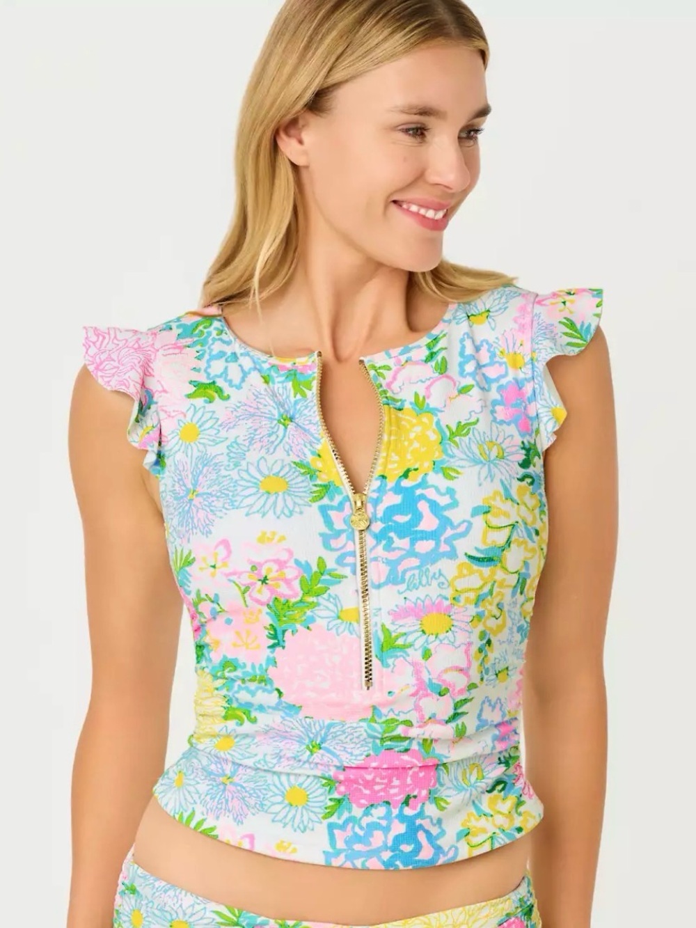 NWT Jossette Rashguard Tankini Top 16